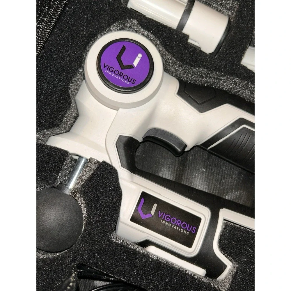 Personal Percussion Massage Gun VI Handheld Deep Muscle Massager & 2 Batteries